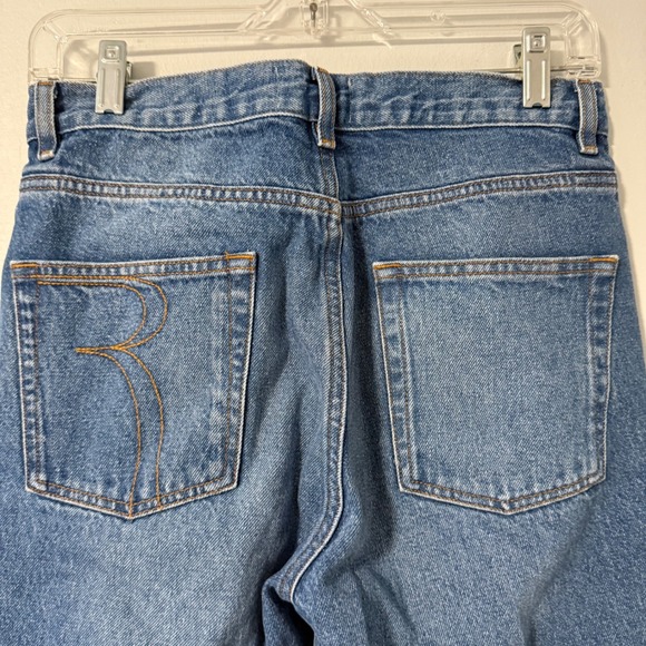 Rouje Paris Marais Denim Jeans Indigo Blue High Waist Button Fly Straight Leg 27 - Picture 4 of 11